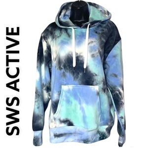 SWS Active Best Hoodie Ever Tie Dye Hooded Sweatshirt Size M